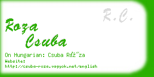 roza csuba business card